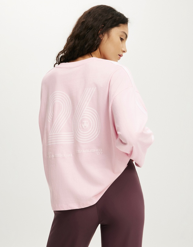 Cotton On Body Active - Long Sleeve Graphic Crew Tee