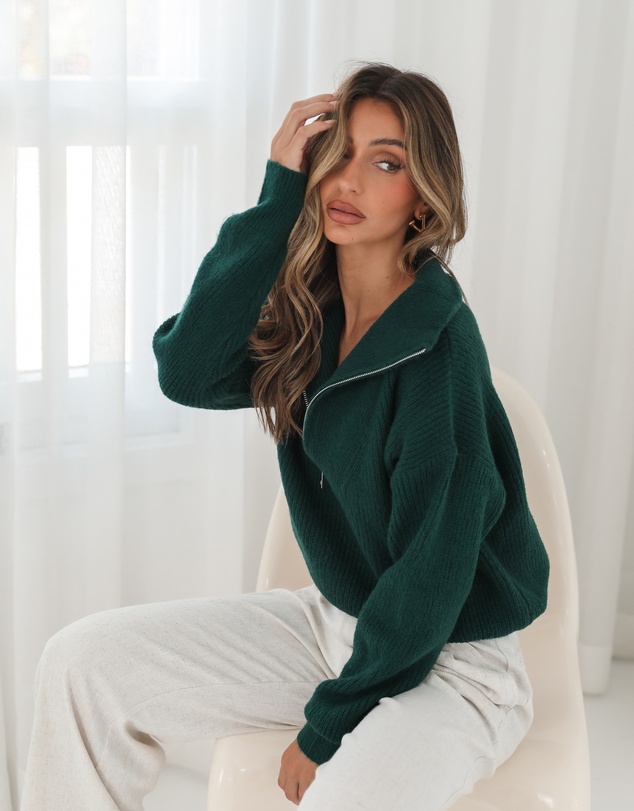 Esther & Co - Merete Knit - Dark Green