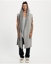 Surrounded By Ghosts - Mercury French Terry Hooded Sleeveless Cardigan
