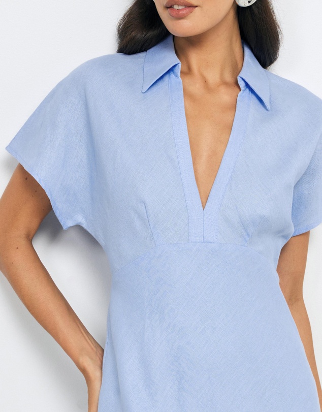 AERE - Evelina Linen Midi Dress
