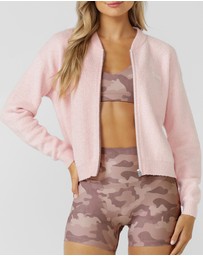 Lorna Jane - Boucle Knit Bomber Jacket
