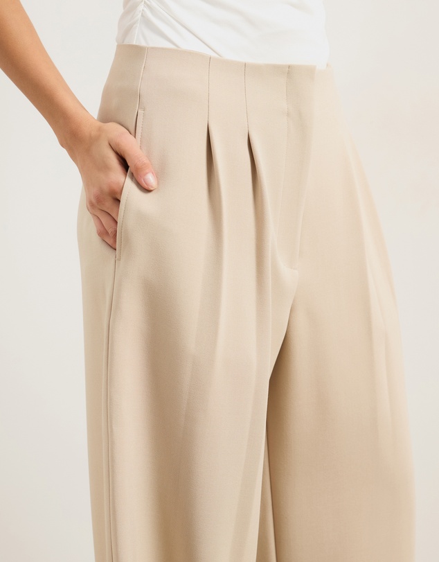 Atmos&Here - Jade High Rise Tailored Pants With Pleats