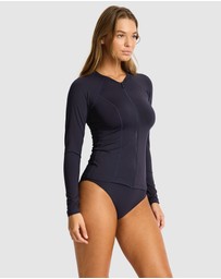 Sea Level Australia - Essentials Long Sleeve Rash Vest - Full Zipper
