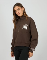 All About Eve - Eve Team 1/4 Zip Brown