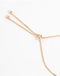 Lovisa - Gold Cubic Zirconia Floral Stretch Bracelet