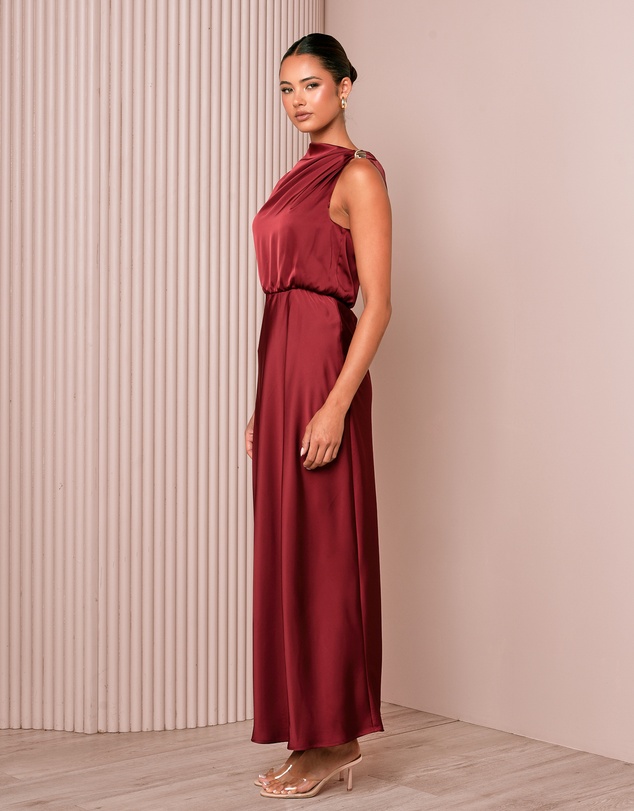 Azzurielle - Darsha Blouson Maxi Dress