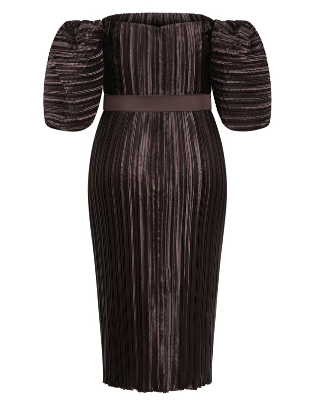 City Chic - Krista Pleat Midi Dress