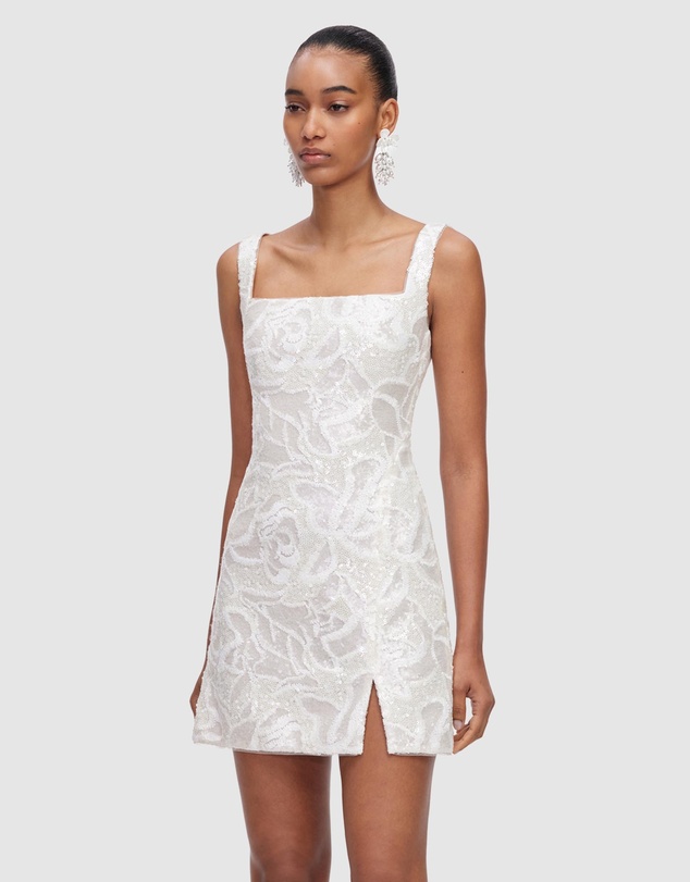 Self Portrait - Sequin Lace Mini Dress