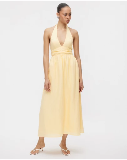 Minima Esenciales - Thalia Halter Midi Dress