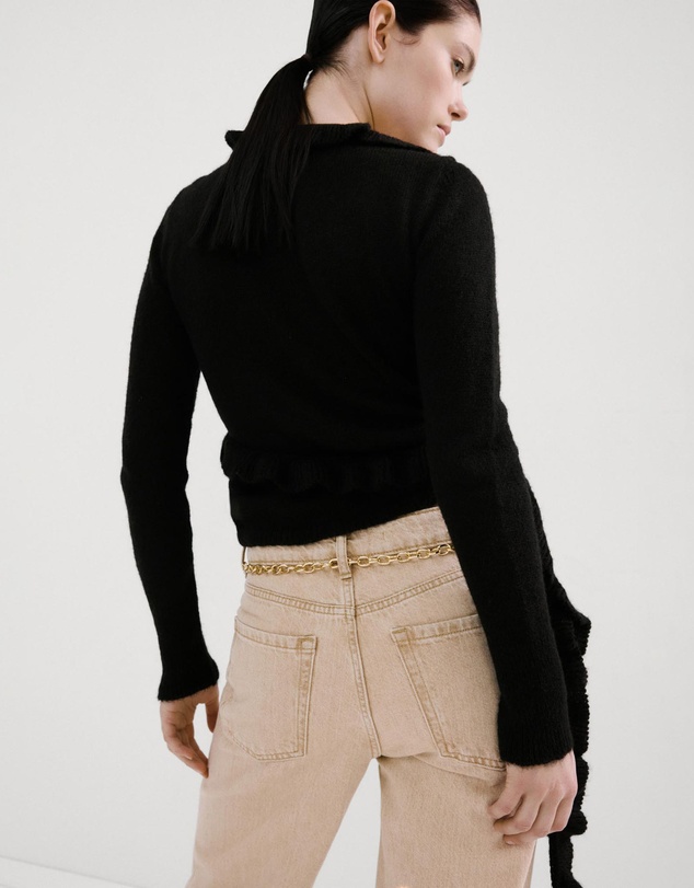 M.N.G - Ruffle Knit Cardigan