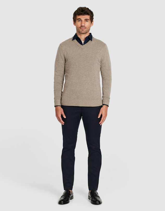 Tarocash - Orion Textured V Neck Knit