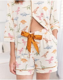 Chelsea Peers - Dinosaur Print Short Pyjama Set