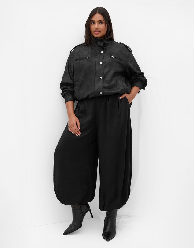 City Chic - Plus size Flow Harem Pant - black