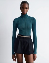 & Other Stories - Rib-Knit Lurex Turtleneck