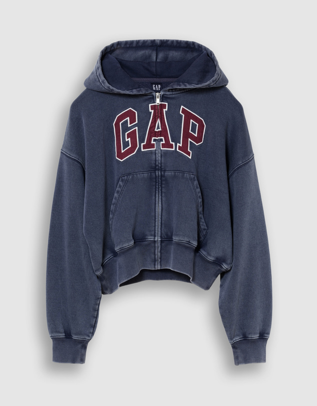 GAP - New Abbrev Full Zip Logo Hood