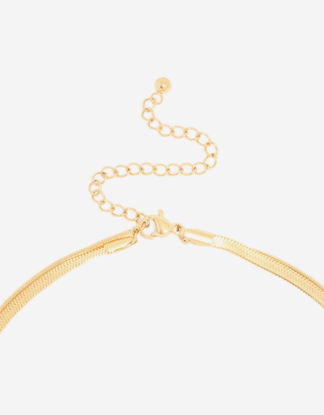 Lovisa - Waterproof Gold Plated Stainless Steel Snake Chain & Pebble Layered Necklace