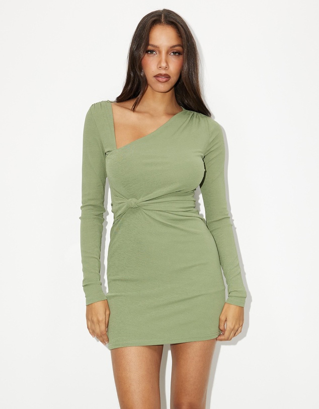 Dazie - Cora Long Sleeve Jersey Mini Dress