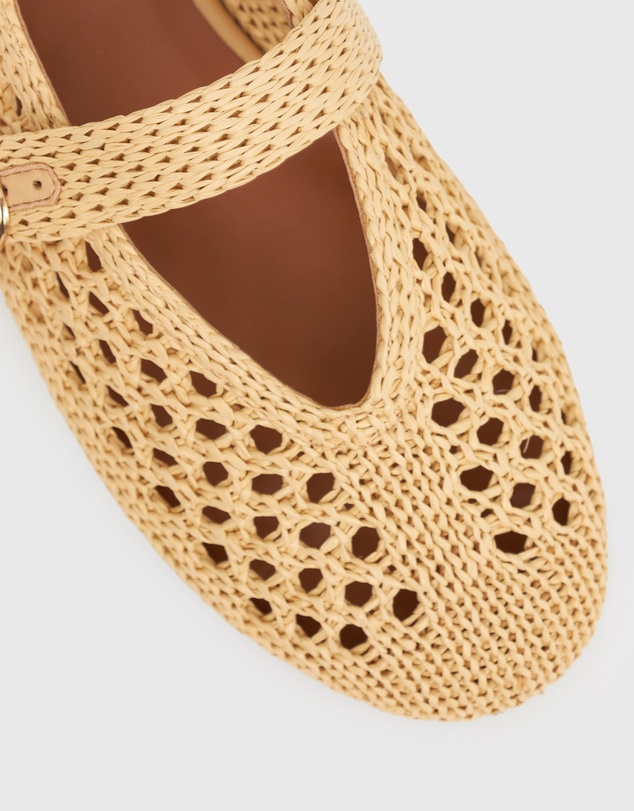 Betts - Alana Raffia Ballet Flats