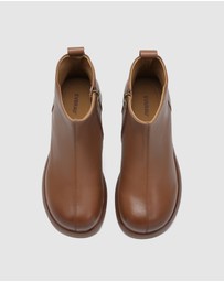 EVERAU - EverAU Ugg Chapple Cow Leather Upper Fashion Boots