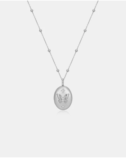 Ania Haie - Silver Butterfly Locket Necklace