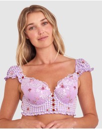 Bras N Things - Enchanted Frolic In The Fields Longline Bliss - Light Purple/Multicolour