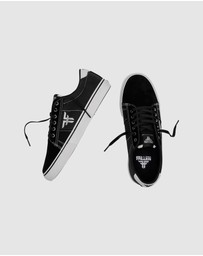 Fallen Footwear - Fallen Footwear Bomber Suede/PU Men Shoes Black/White/Silver