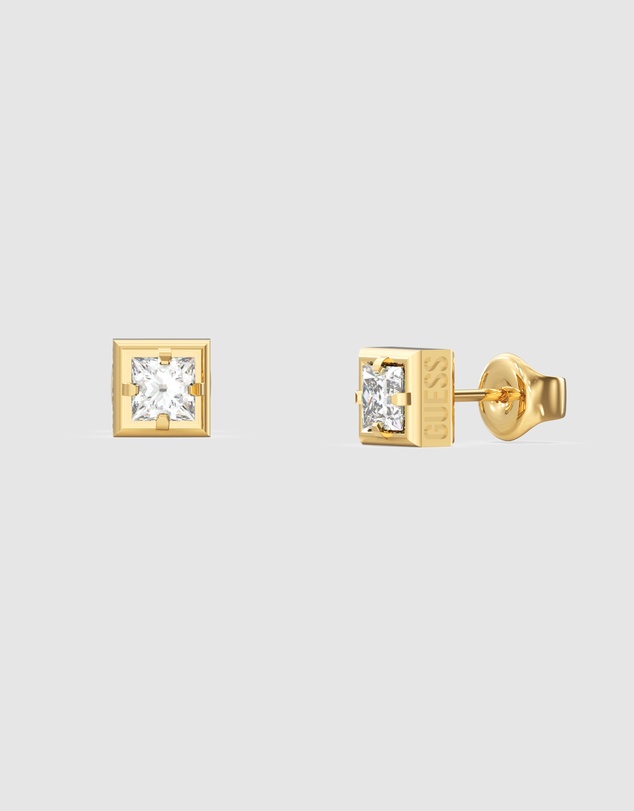 GUESS - GUESS Mens Gold-Tone 6mm Supremo Squared Studs