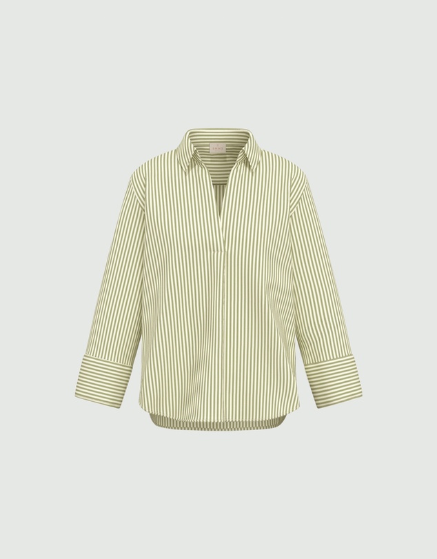 Emme - Green Stripe Poplin Shirt
