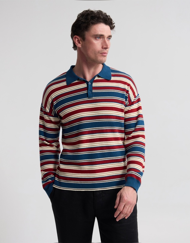 Oxford - Cedric Striped Rugby Knit
