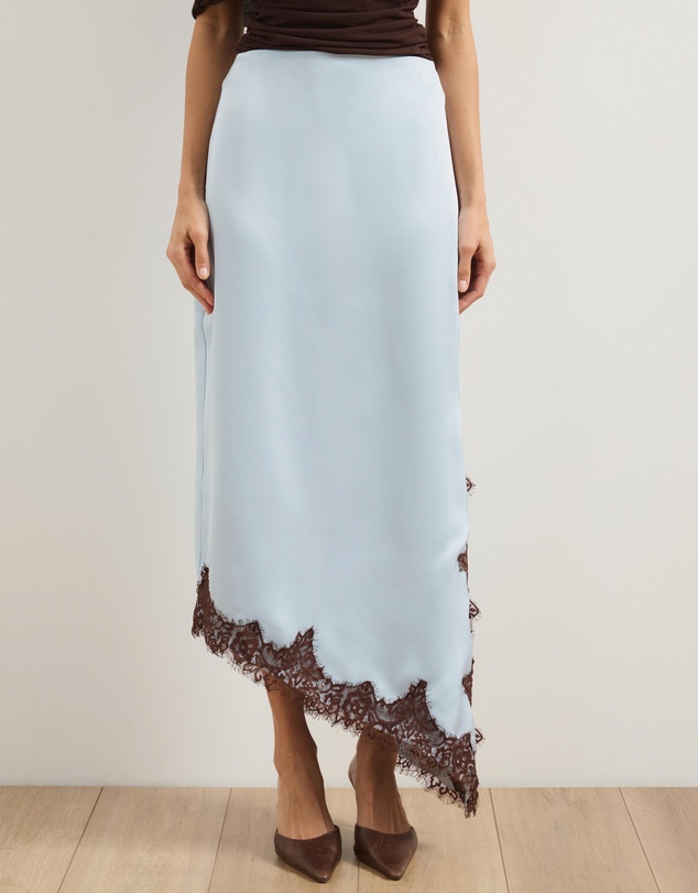 Atmos&Here - Alanna Asymmetrical Lace Side Split Midi Skirt