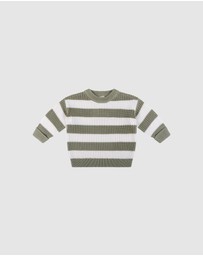 Kynd Baby - Knit Stripe Jumper in Olive Stripe