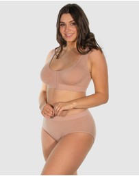 B Free Intimate Apparel - Bamboo Padded Front Closure Wire Free Bra (B-C-D-DD) Cup