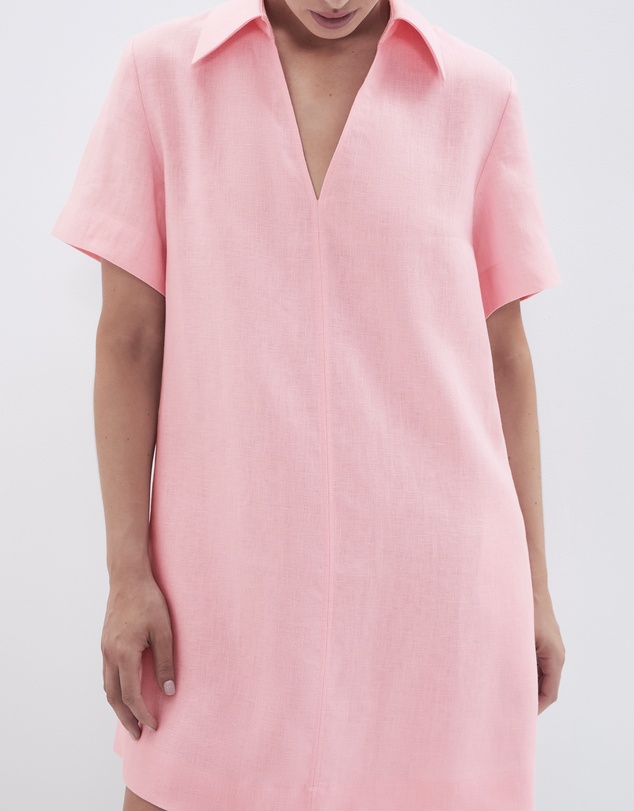 UNISON - Collared Linen Dress