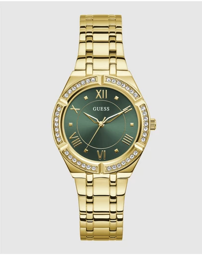 GUESS - Guess Cosmo Gold & Green Ladies Watch