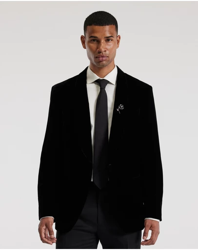 Calibre - Velvet Tuxedo Jacket Black