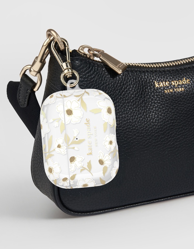 Kate Spade - Kate Spade Sunshine Floral with Gold Clip Case for AirPod Pro 3