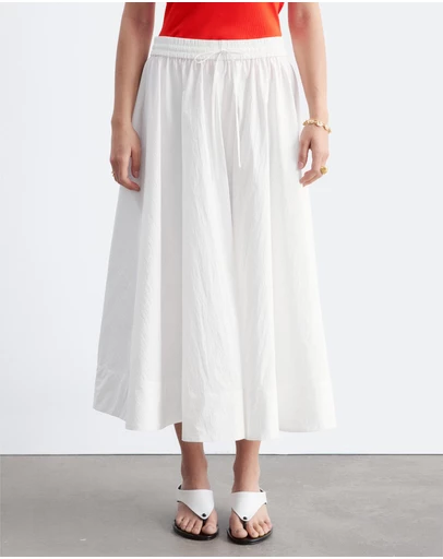 & Other Stories - Gathered Cotton-Blend Maxi Skirt