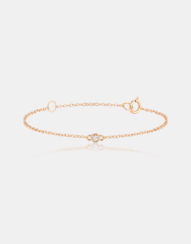 The Silver Collective - Verity Solo Bracelet Rose Gold