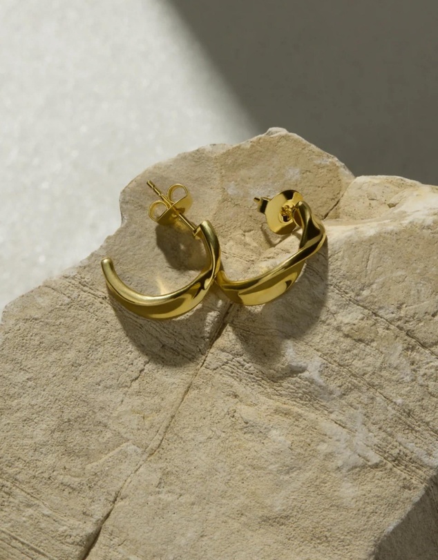 Najo - Suncrest Yellow Gold Stud Earring