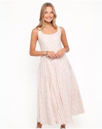 Petal & Pup - Rosabelle Midi Dress - Pink Floral