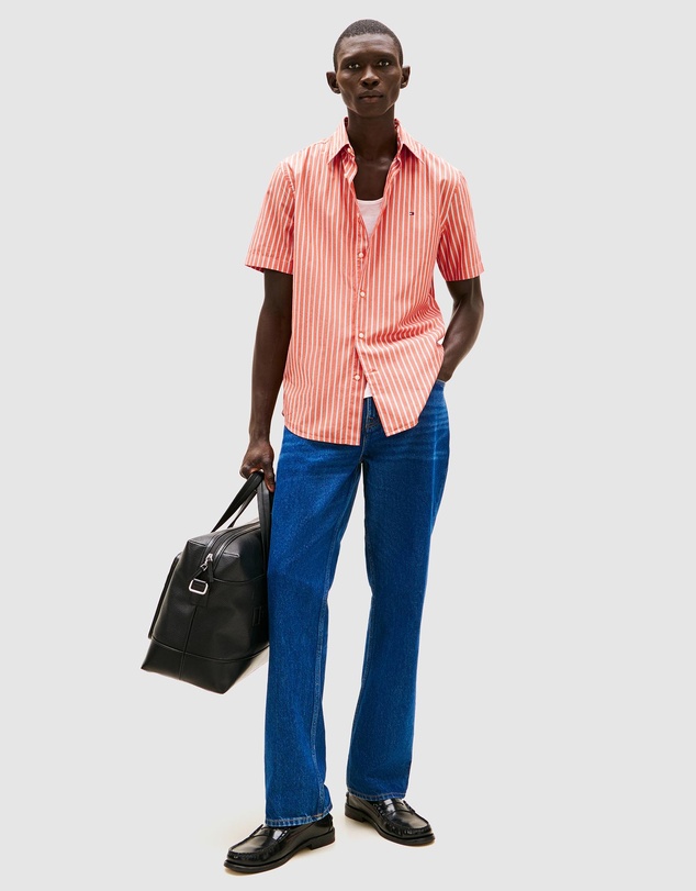 Tommy Hilfiger - TH Flex Stripe Poplin Shirt - ICONIC EXCLUSIVE
