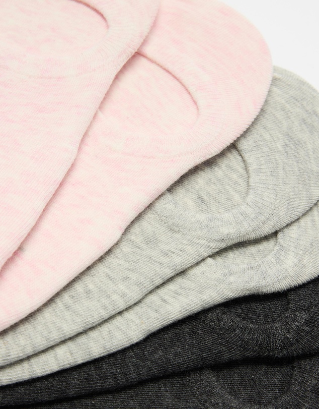 Calvin Klein - 3-Pack Monogram Flat Knit Liner Socks