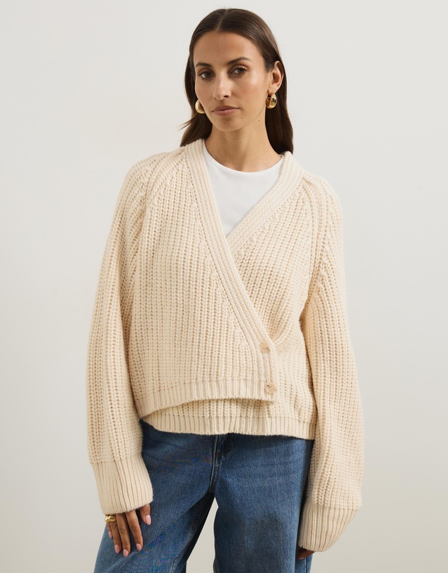 Atmos&Here - Reese Chunky Knit Wrap Cardigan