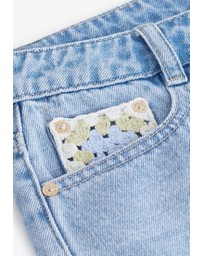 NEXT - Crochet Insert Denim Shorts