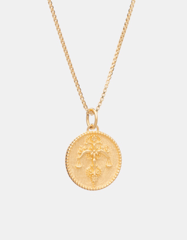 Rachel Jackson - Zodiac Art Coin Necklace Libra