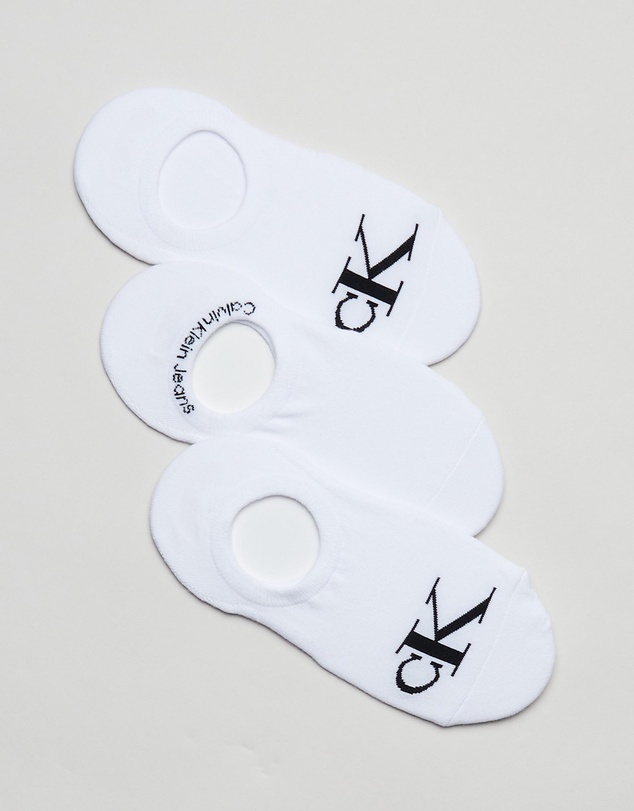 Calvin Klein - 3-Pack Monogram Liner Socks