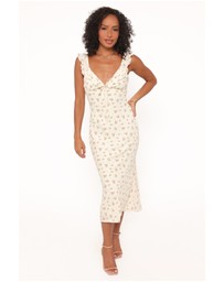 Petal & Pup - Sansa Midi Dress - Yellow Floral