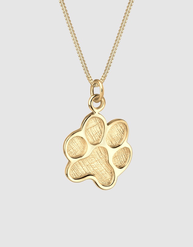 Elli Jewelry - Paw Pendant Necklace in Gold-Plated 925 Silver