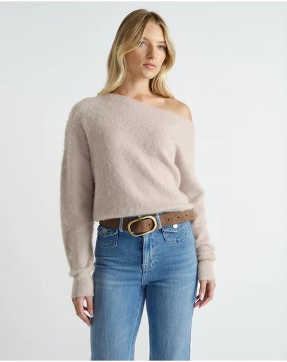 Decjuba - Abigail Tipped Shoulder Knit Jumper