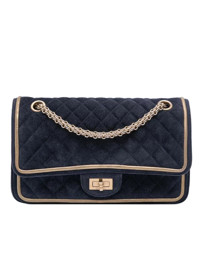 Pre-Loved by Azura Reborn - Pre-Loved Reissue 2.55 Quilted Suede Double Flap 225